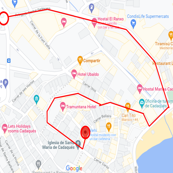 Entrada des de Cadaqués